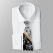 白黒大理石ネックタイパーソナライズされたレター ネクタイ (タイ)