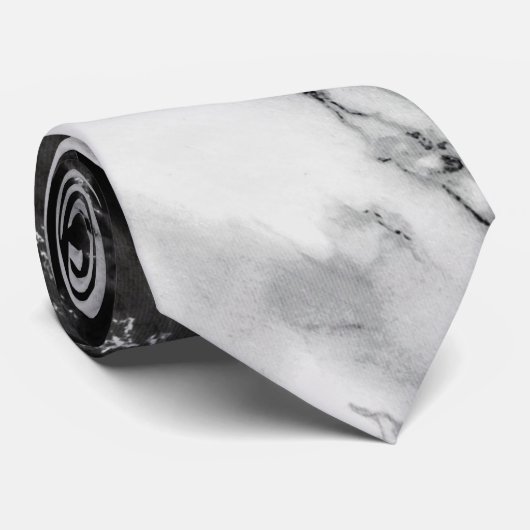 白黒大理石ネックタイ ネクタイ (ロール)