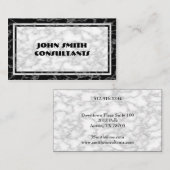白黒大理石パターン名刺 名刺 (正面/裏面)