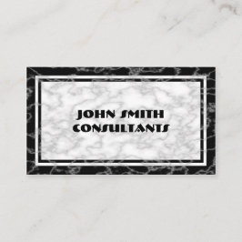白黒大理石パターン名刺 名刺