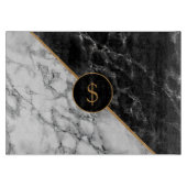 白黒大理石パーソナライズされたあなたの切削ボード カッティングボード (正面)