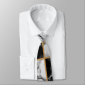 白黒大理石パーソナライズされたあなたの手紙のネクタイ ネクタイ (タイ)