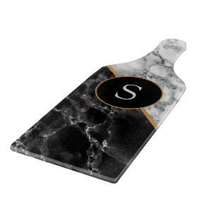 白黒大理石パーソナライズされた切削板 カッティングボード