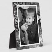 白黒大理石フェイク写真プラーク フォトプラーク (側面)