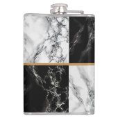 白黒大理石フラスコカスタムあなたの手紙 フラスク (裏面)