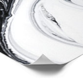 白黒大理石値ポスター紙(マット) ポスター (角)