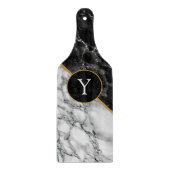 白黒大理石切削ボードカスタム文字 カッティングボード (正面)