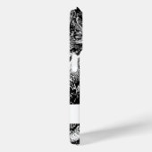 白黒大理石名モノグラムラインアートモダン Case-Mate iPhoneケース (裏面 / 右)