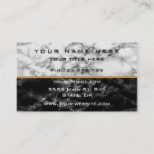 白黒大理石名刺デザイン独自 名刺 (裏面)