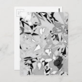 白黒大理石抽象芸術 ポストカード (正面/裏面)