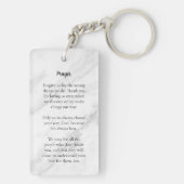 白黒大理石記念祈りの言葉写真 キーホルダー (裏面)