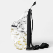 白黒大理石金ゴールドスパークルきらきら光るモノグラム スリングバッグ (右)