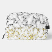 白黒大理石金ゴールドスパークルきらきら光るモノグラム ドップキット (裏面)