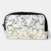 白黒大理石金ゴールドフェイクの輝ききらきら光る ドップキット (正面)