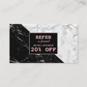 白黒大理石金ゴールドメイクアップアーティスト紹介 紹介カード (正面)