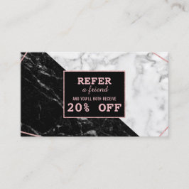 白黒大理石金ゴールドメイクアップアーティスト紹介 紹介カード