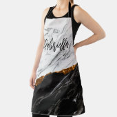 白黒大理石 エプロン (インサイチュ)