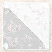 白黒大理石 ガラスコースター (裏面)