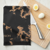 白黒大理石 キッチンタオル (四つ折り)