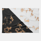 白黒大理石 キッチンタオル (横)