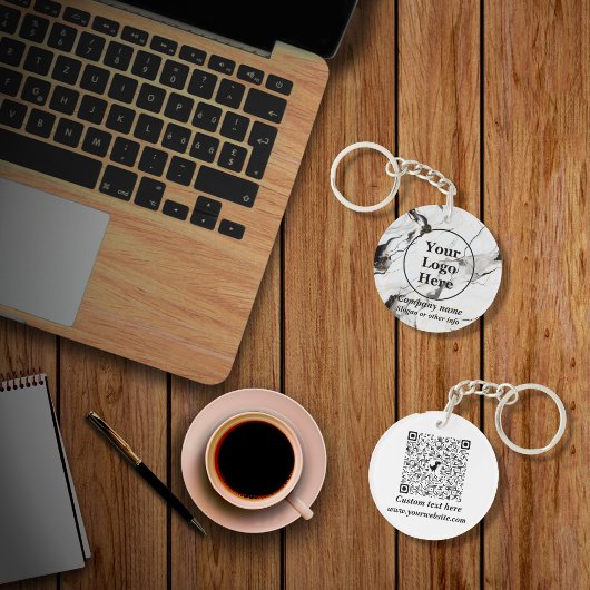 白黒大理石 キーホルダー