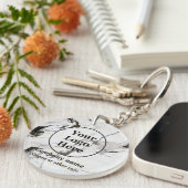 白黒大理石 キーホルダー (正面右)