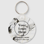 白黒大理石 キーホルダー (正面)