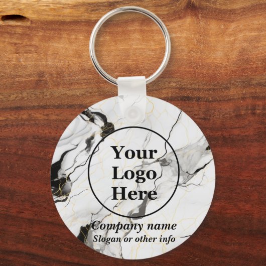 白黒大理石 キーホルダー (正面)