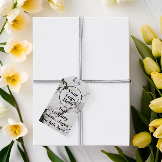 白黒大理石 ギフトタグ