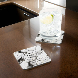 白黒大理石 コースター