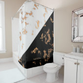 白黒大理石 シャワーカーテン (インサイチュ)