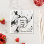 白黒大理石 スタンダードカクテルナプキン (インサイチュ)