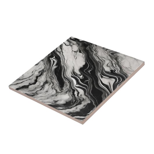 白黒大理石 タイル (側面)