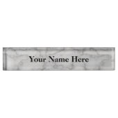 白黒大理石 デスクネームプレート (正面)