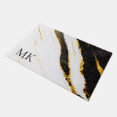 白黒大理石 ドアマット (アングル)