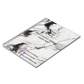 白黒大理石 ノートブック (左側)