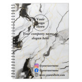 白黒大理石 ノートブック (正面)