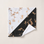 白黒大理石 バスタオルセット (ウォッシュタオル)