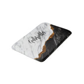 白黒大理石 バスマット (アングル)