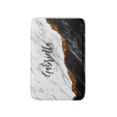 白黒大理石 バスマット (正面縦)