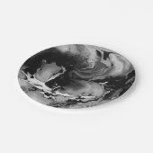 白黒大理石 ペーパープレート (アングル)