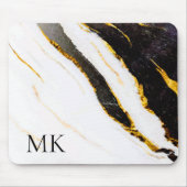 白黒大理石 マウスパッド (正面)