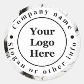 白黒大理石 ラウンドシール (正面)