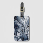 白黒大理石 ラゲッジタグ (正面縦)