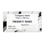 白黒大理石 ラベル (正面)