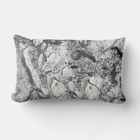 白黒大理石 ランバークッション (正面)