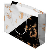 白黒大理石 ラージペーパーバッグ (裏面アングル)