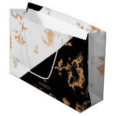 白黒大理石 ラージペーパーバッグ (正面アングル)