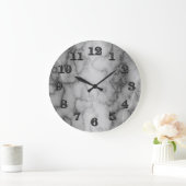 白黒大理石 ラージ壁時計 (ホーム)