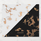 白黒大理石 リキュールボトルラベル (シングルラベル)